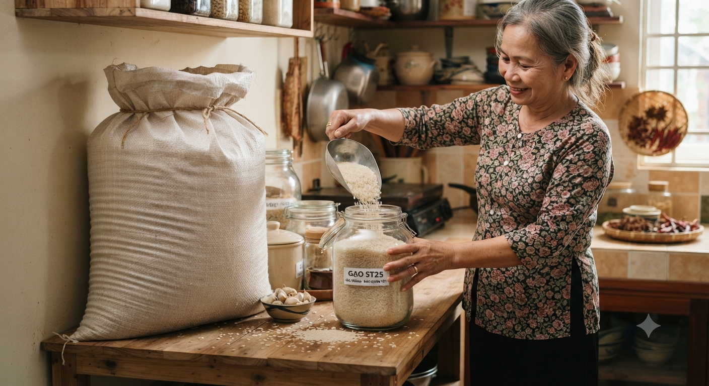 Bí quyết bảo quản gạo đúng cách khi mua bao lớn